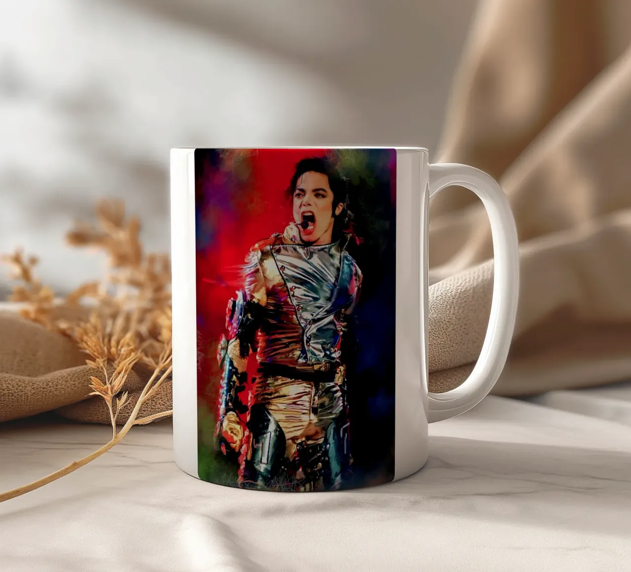 Michael Jackson the legend tazza in ceramica da Lembayung art