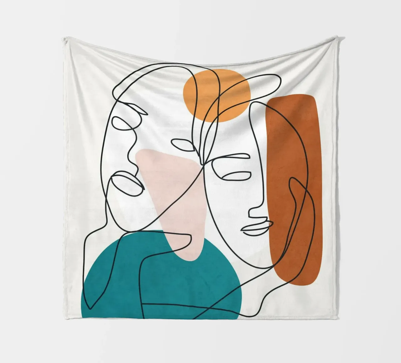 Abstract Faces 9 coperta in pile da cityart