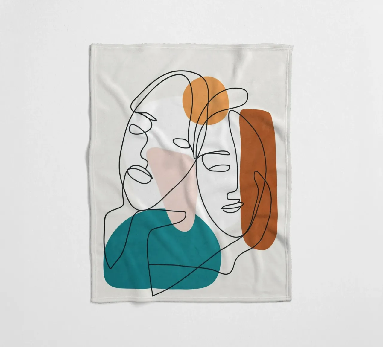 Abstract Faces 9 coperta in pile da cityart