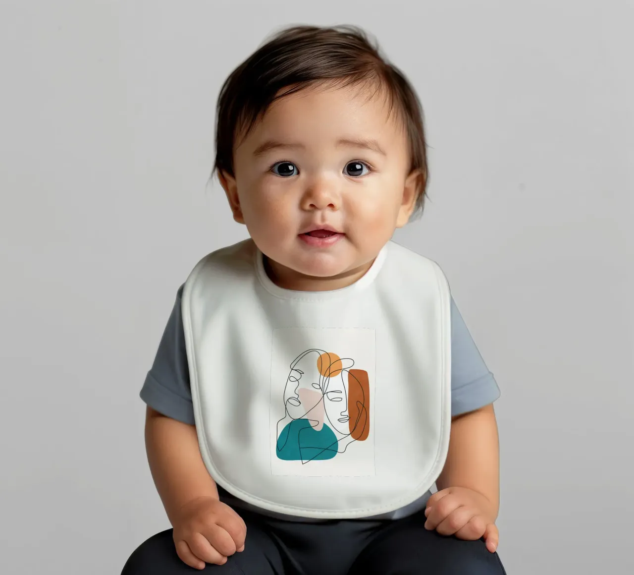 Abstract Faces 9 bavaglino da cityart