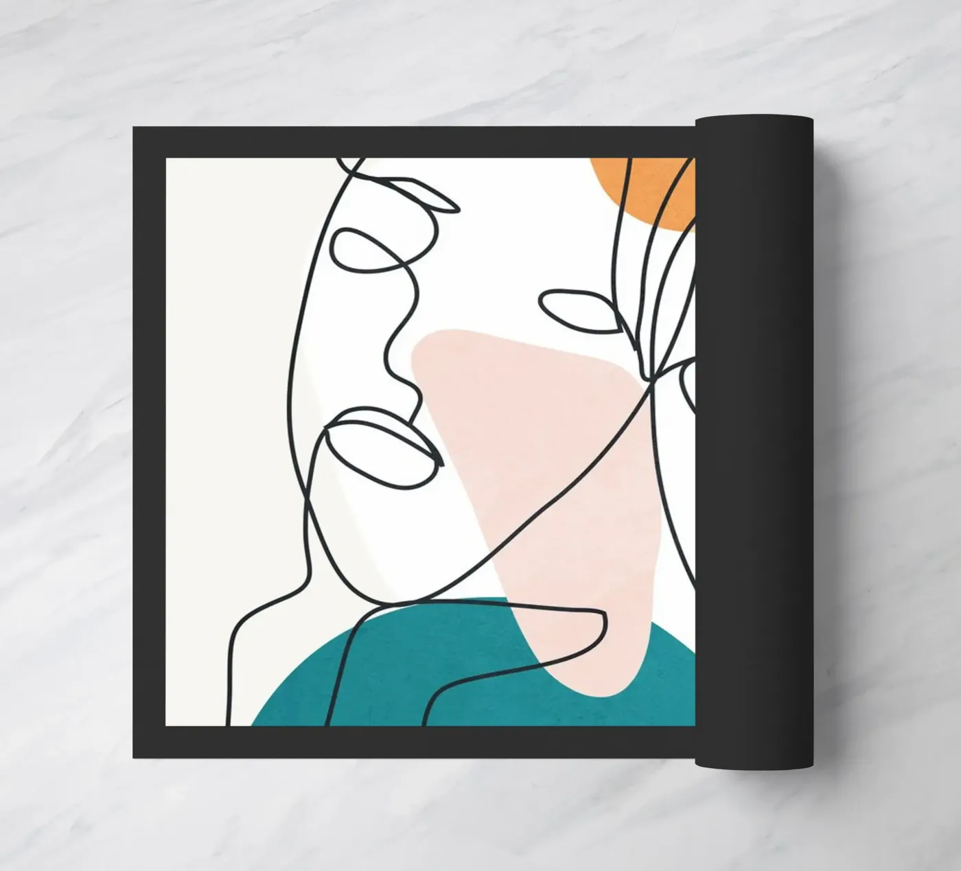 Abstract Faces 9 Fußmatte von cityart