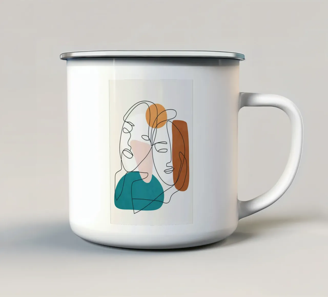 Abstract Faces 9 tazza in smalto da cityart