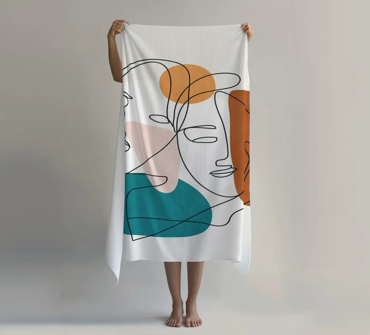 Abstract Faces 9 telo mare da cityart