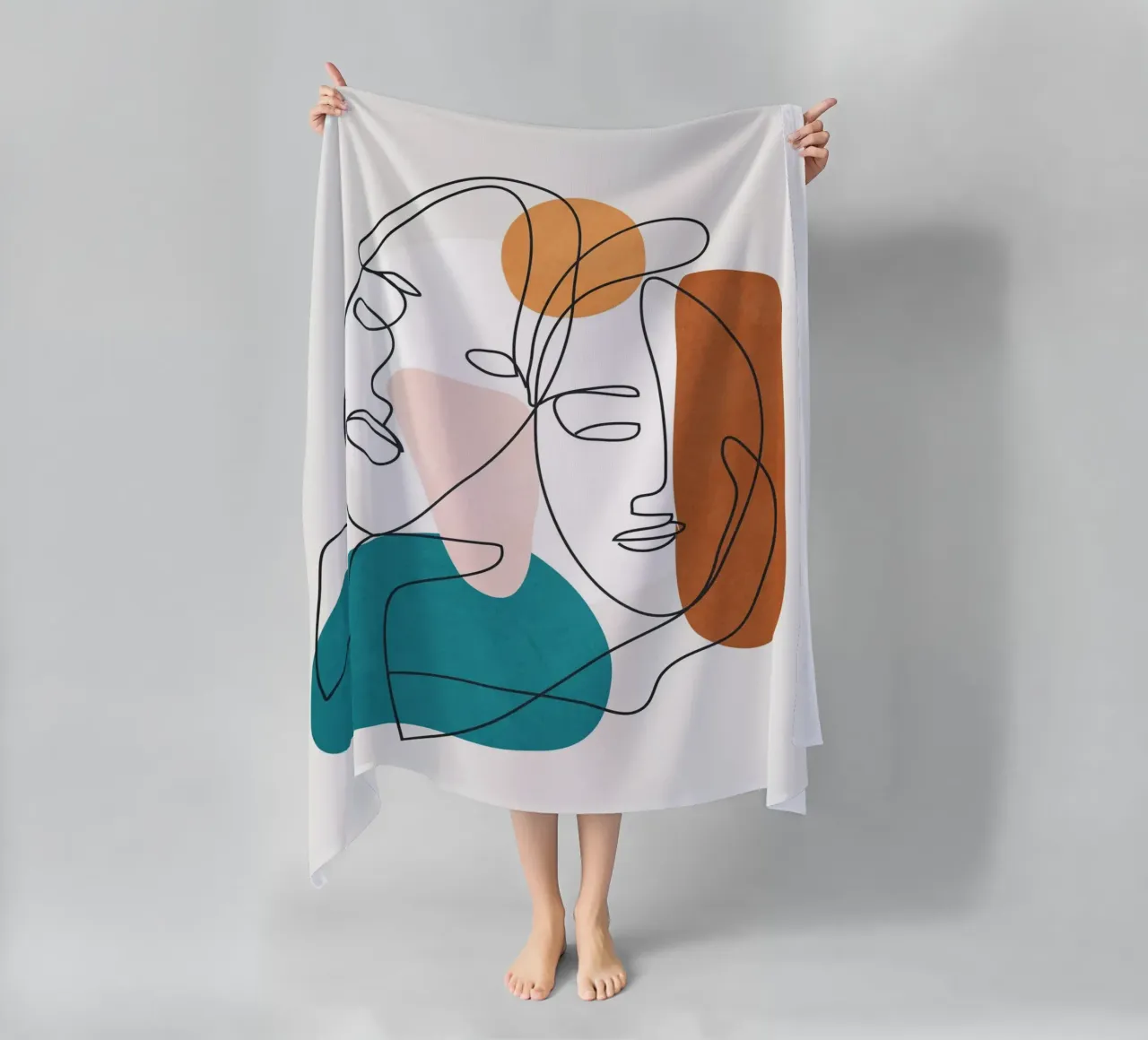 Abstract Faces 9 telo mare da cityart