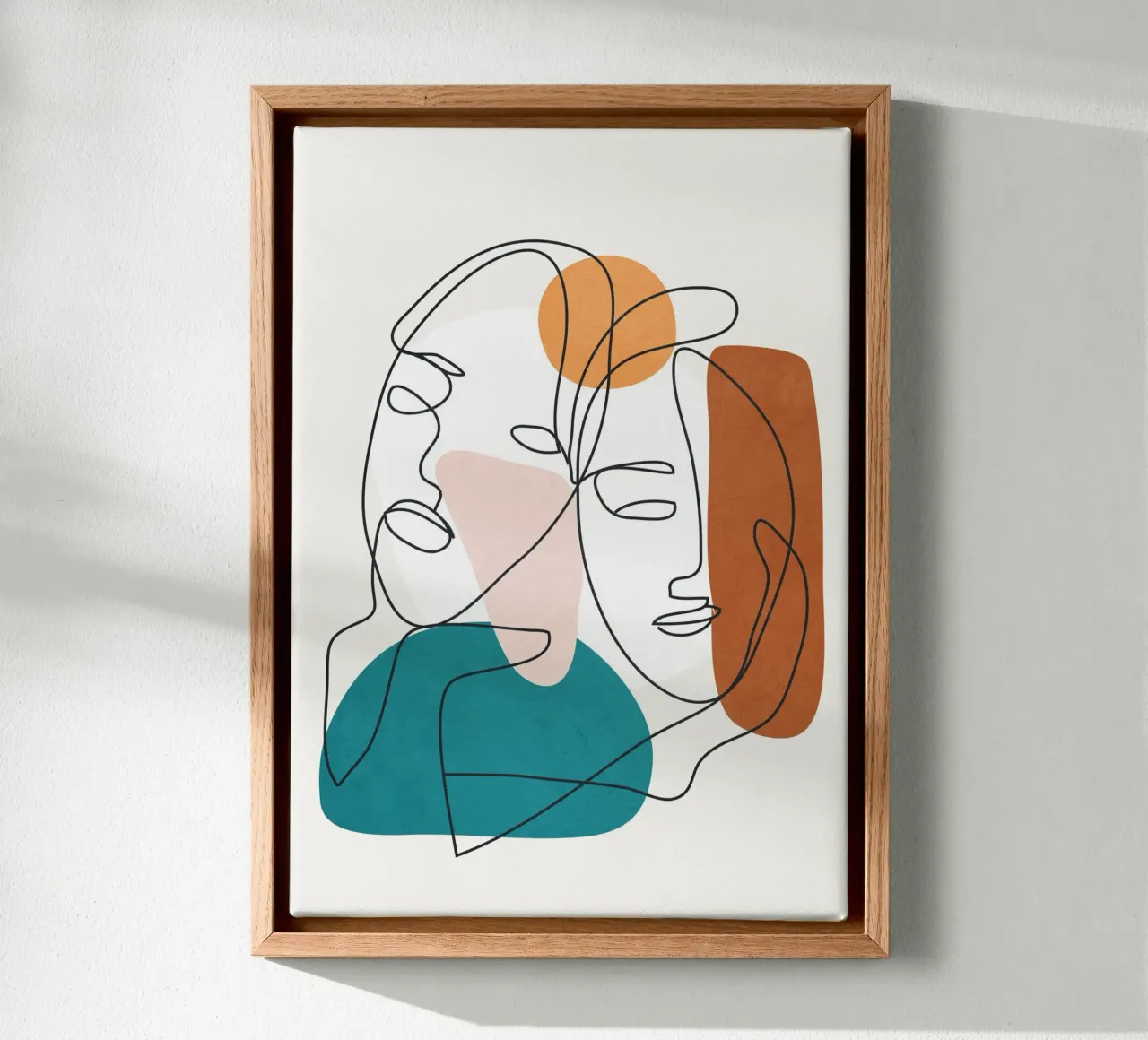 Abstract Faces 9 tela con Cornice a cassetta da cityart