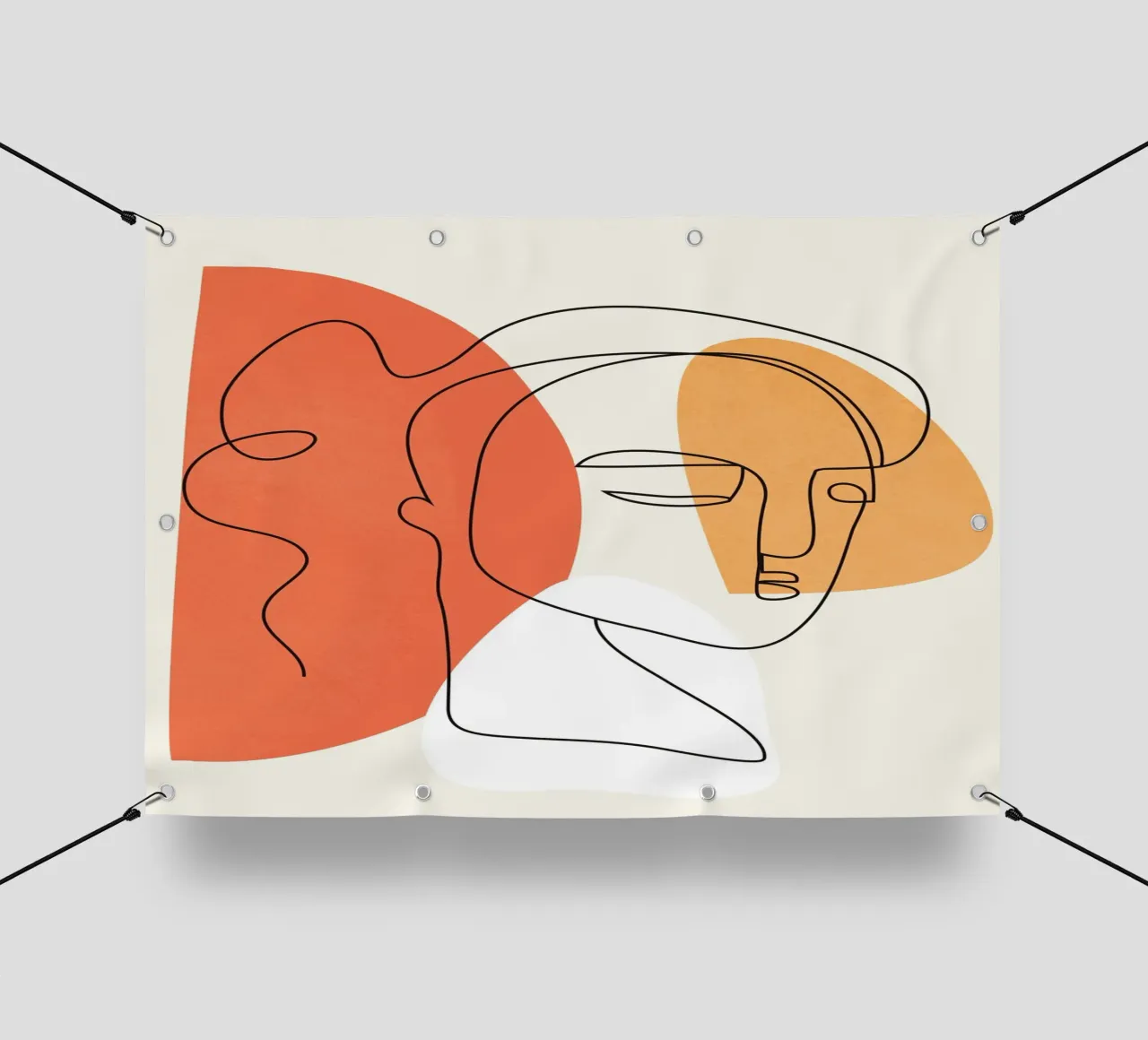 Abstract Faces 10 telo in pvc da cityart