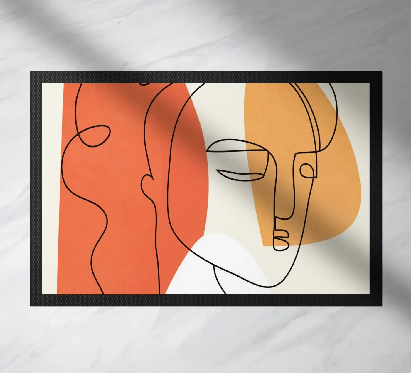 Abstract Faces 10 Fußmatte von cityart