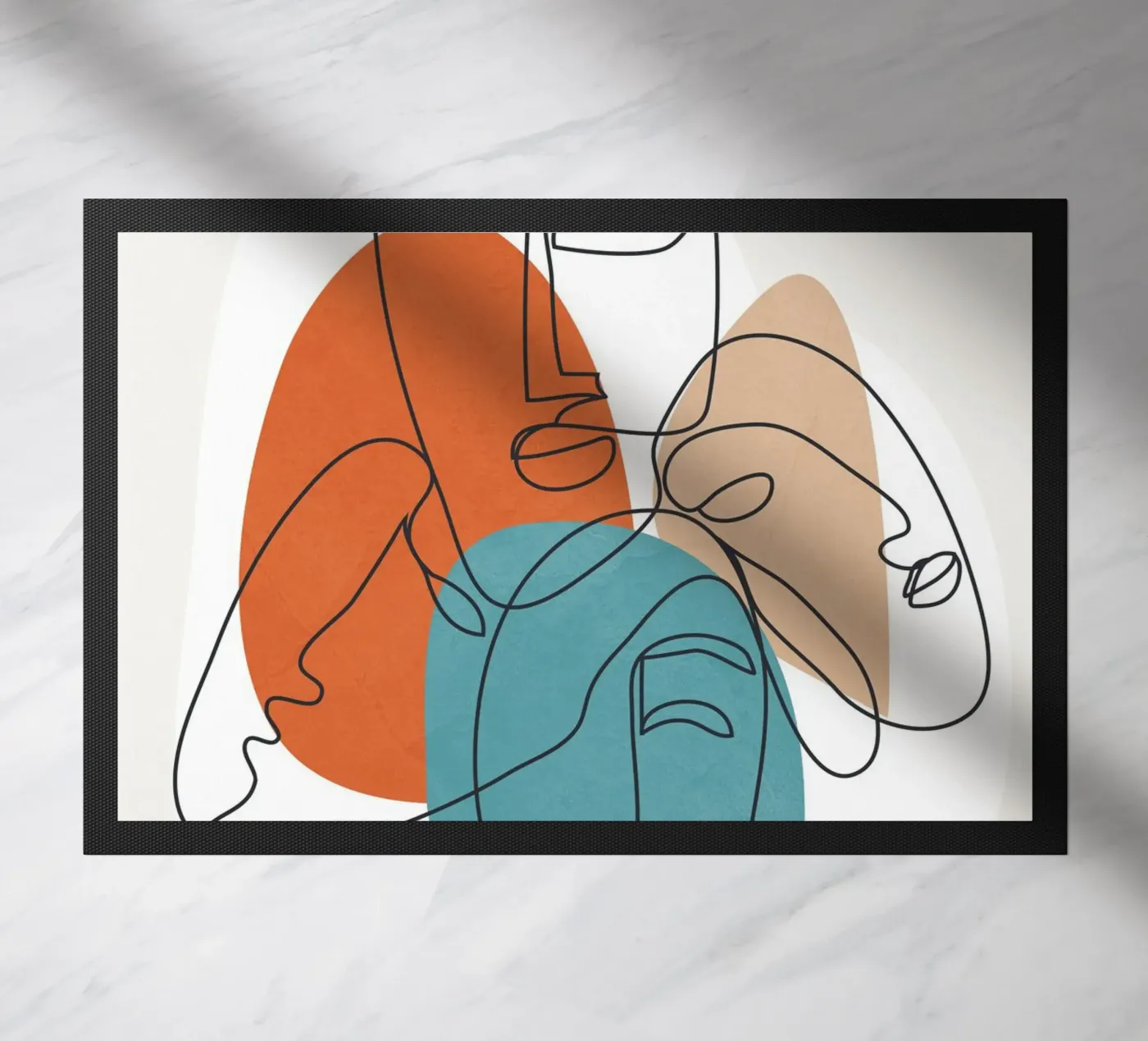 Abstract Faces 11 deurmat van cityart