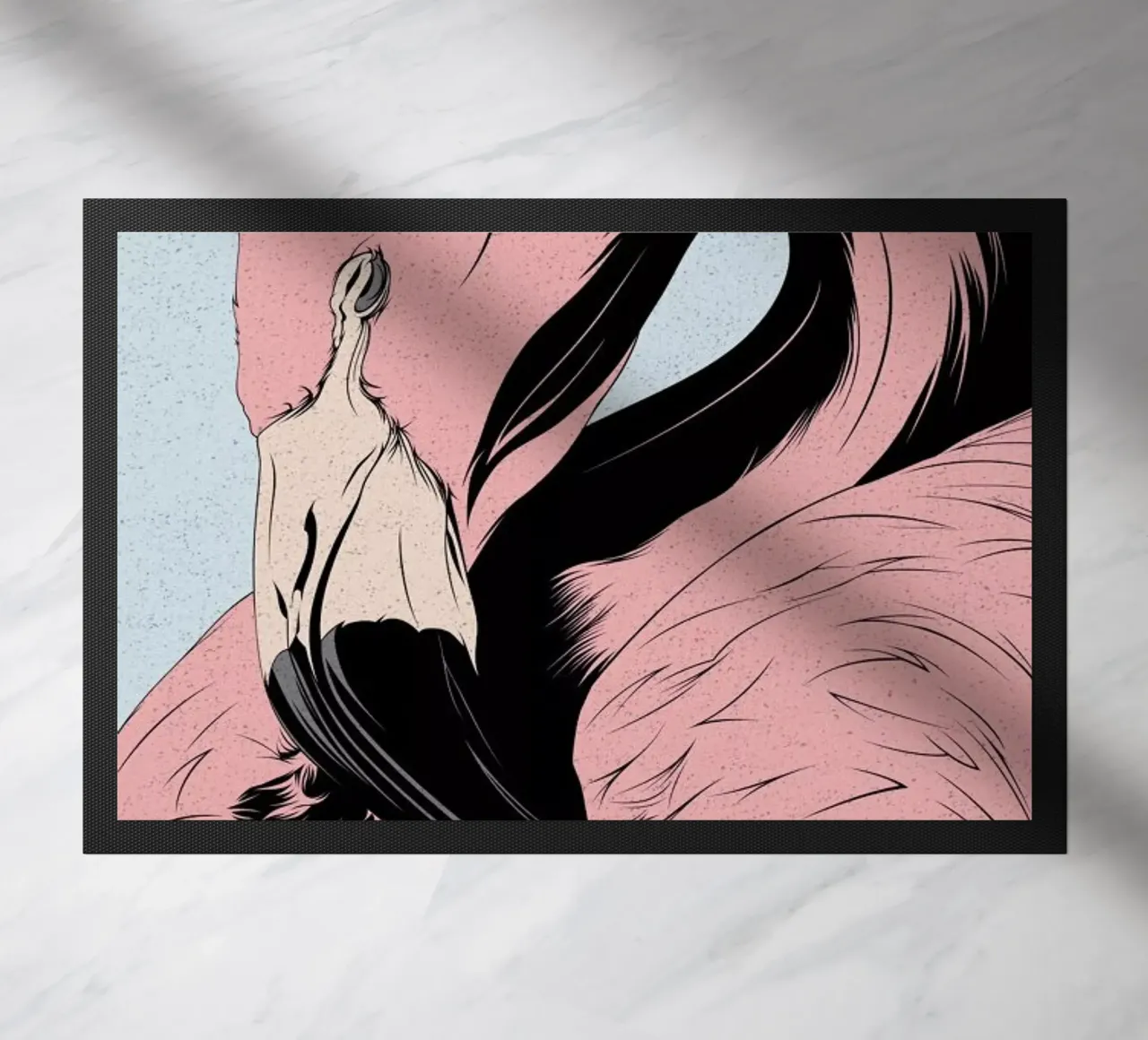 Flamingo doormat by Cranio Dsgn