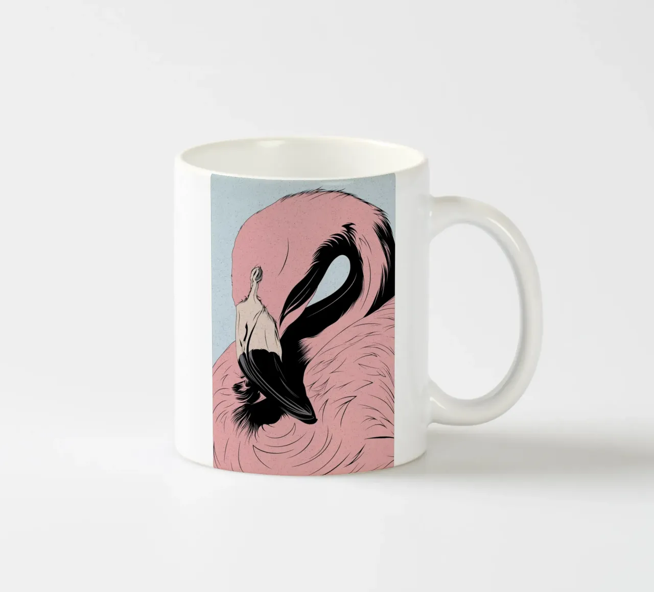 Fenicottero tazza in ceramica da Cranio Dsgn
