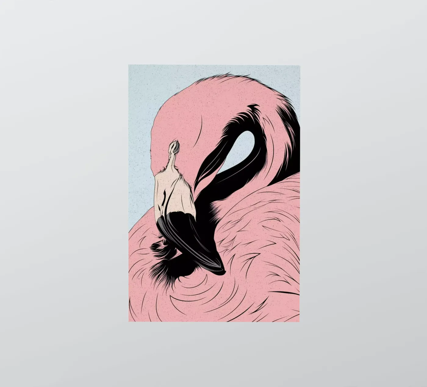 Flamingo sticker van Cranio Dsgn