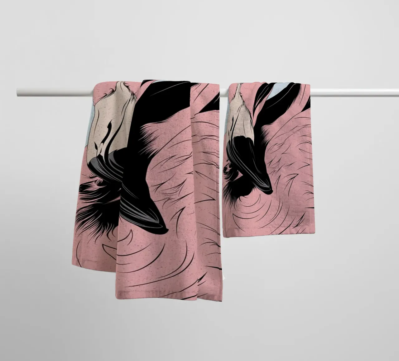 Flamingo towel by Cranio Dsgn