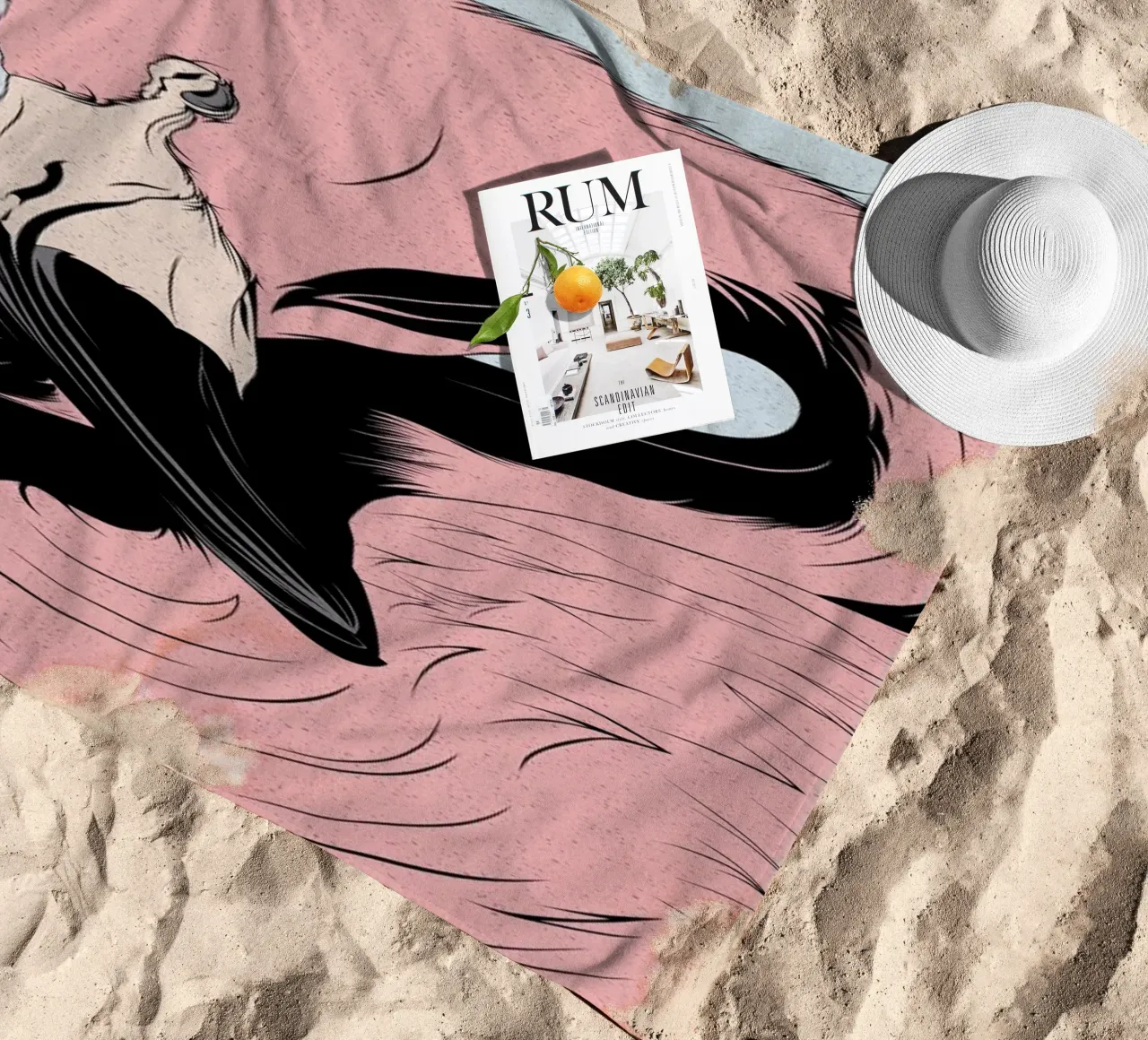 Fenicottero telo mare da Cranio Dsgn