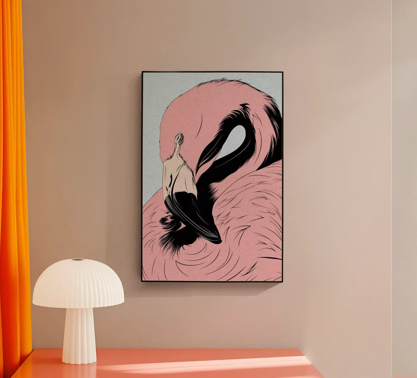 Flamingo Acryl-Glas von Cranio Dsgn