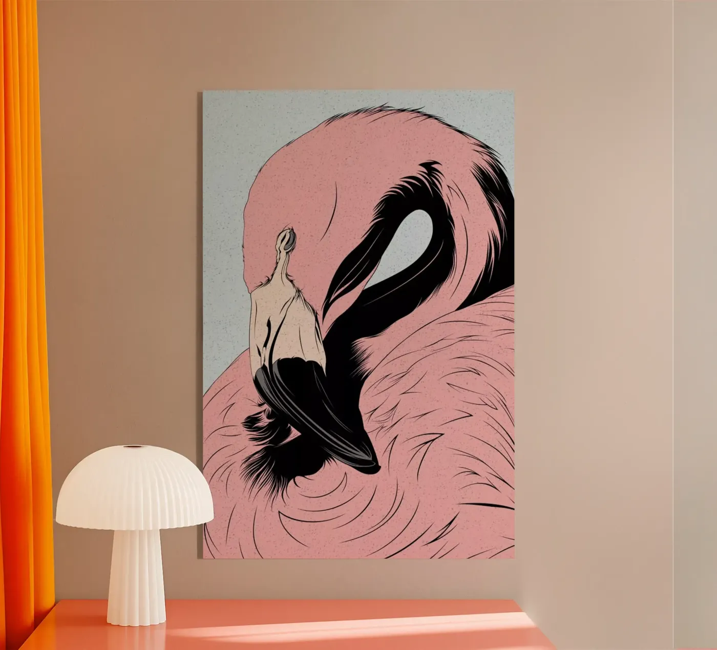 Flamingo Acryl-Glas von Cranio Dsgn