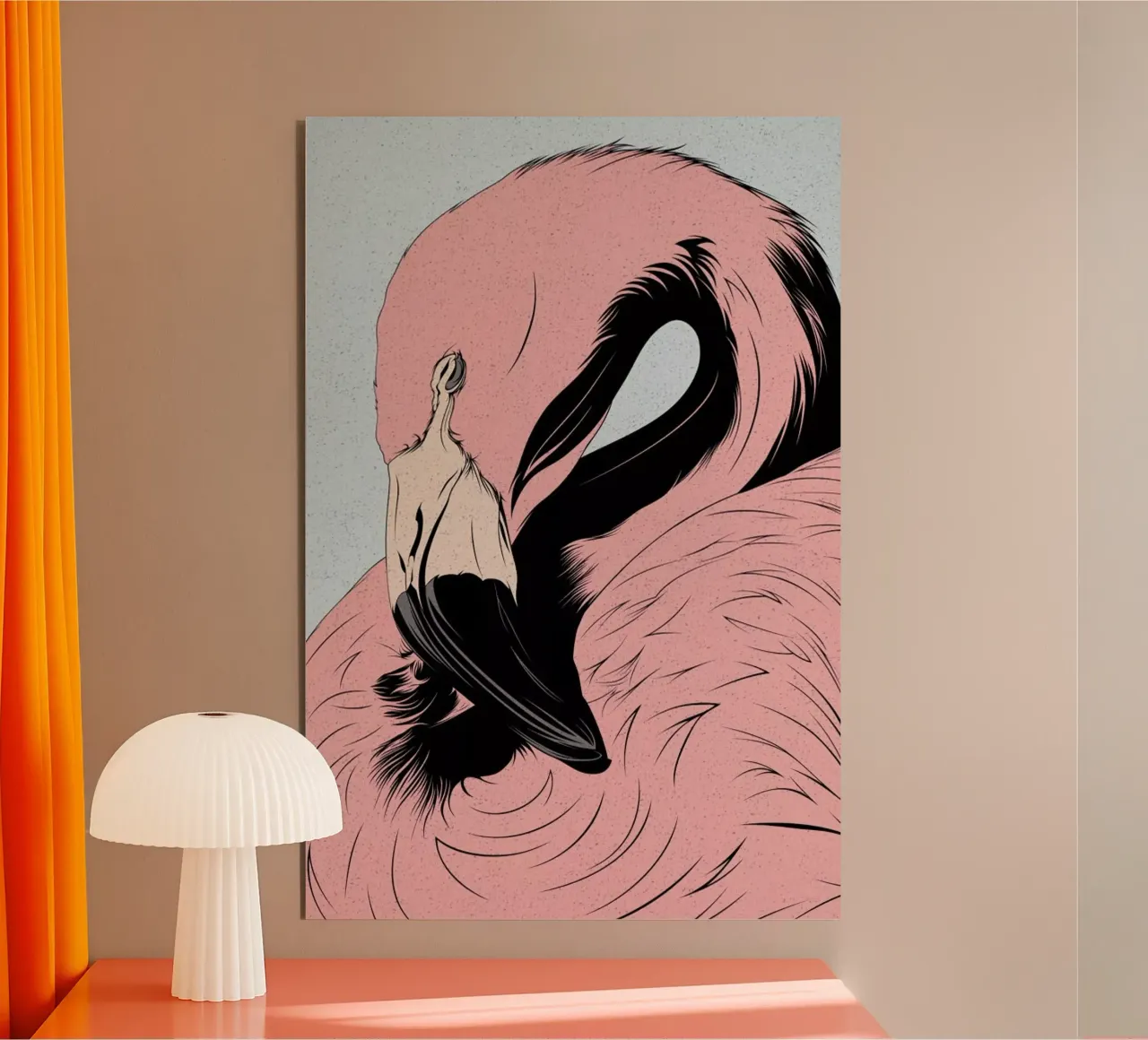 Flamant alu dibond de Cranio Dsgn