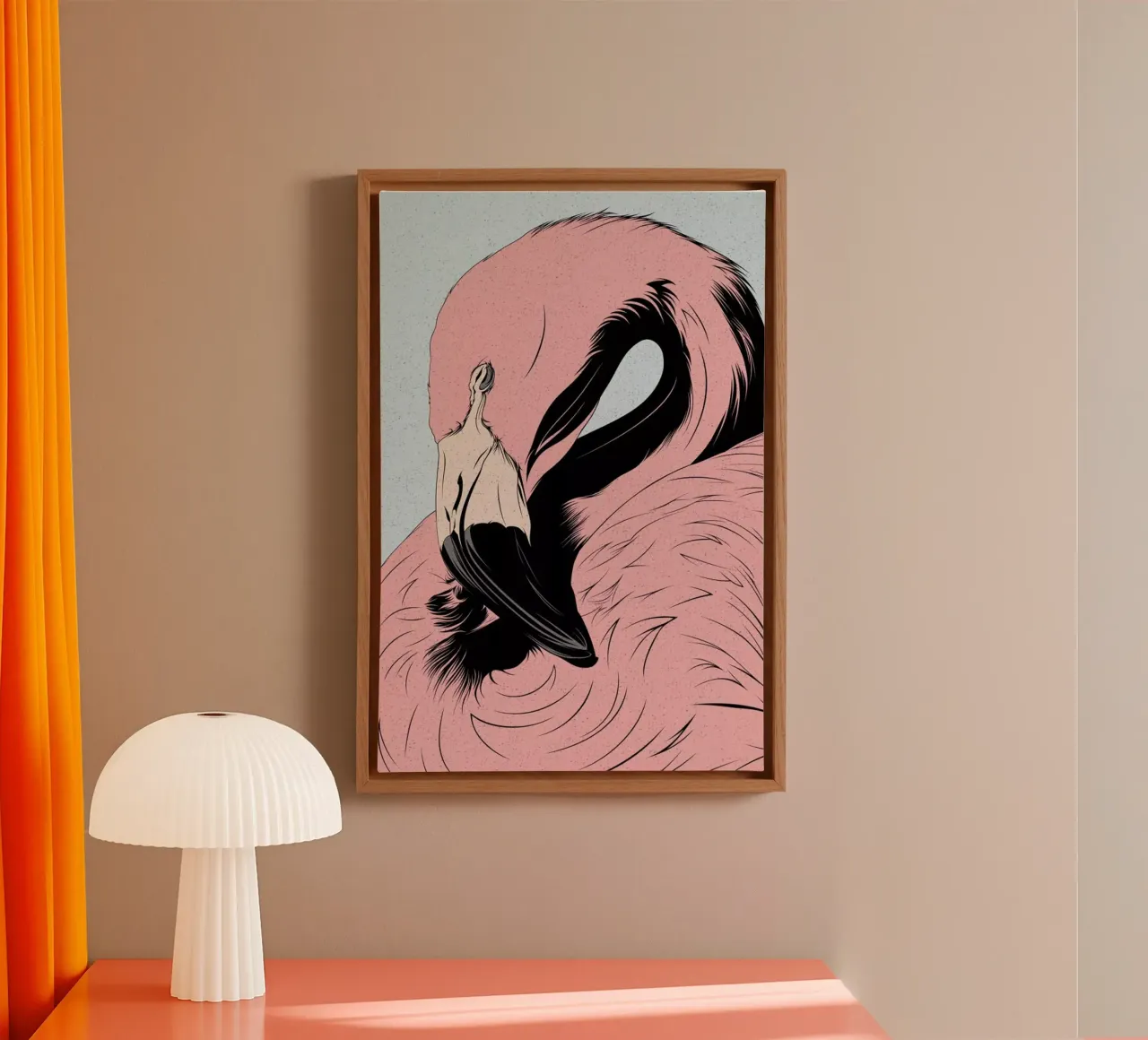 Flamingo canvas by Cranio Dsgn