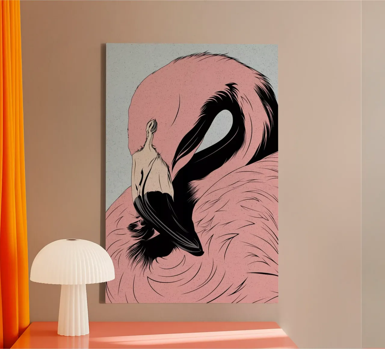 Flamingo canvas by Cranio Dsgn