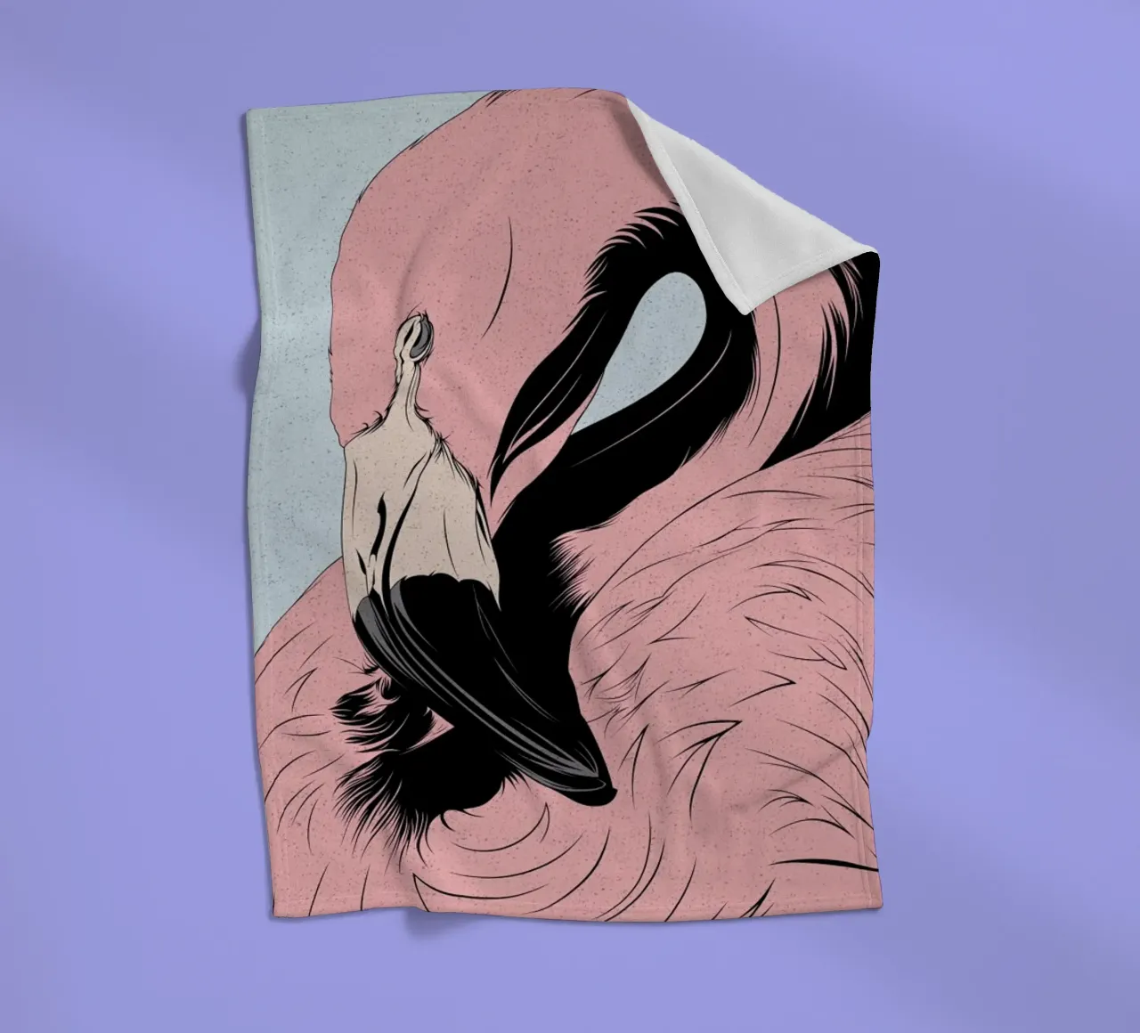 Flamingo Fleecedecke von Cranio Dsgn