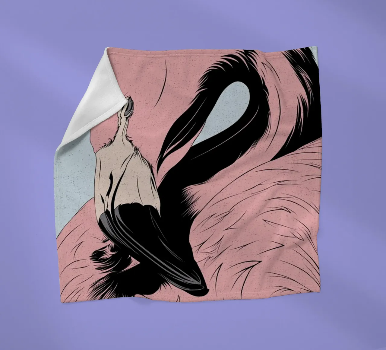 Flamingo Fleecedecke von Cranio Dsgn