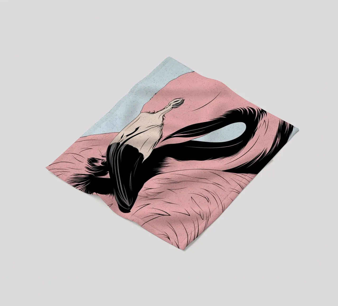 Flamingo Fleecedecke von Cranio Dsgn