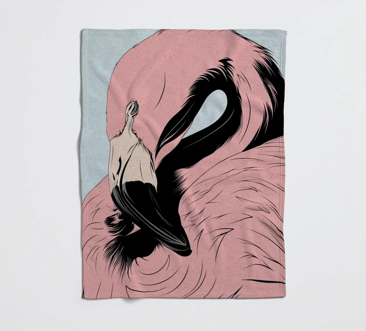 Flamingo Fleecedecke von Cranio Dsgn