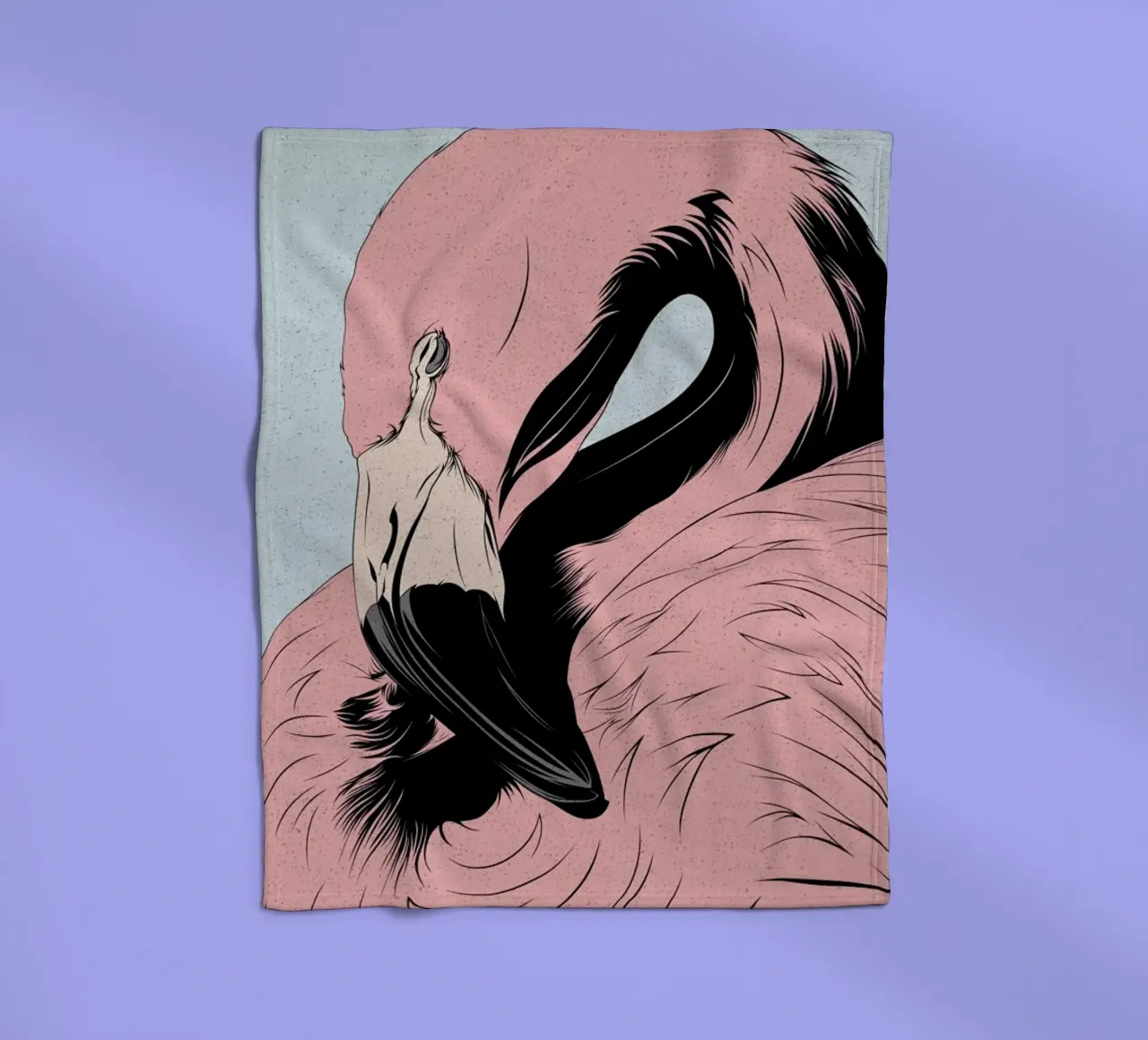 Flamingo Fleecedecke von Cranio Dsgn