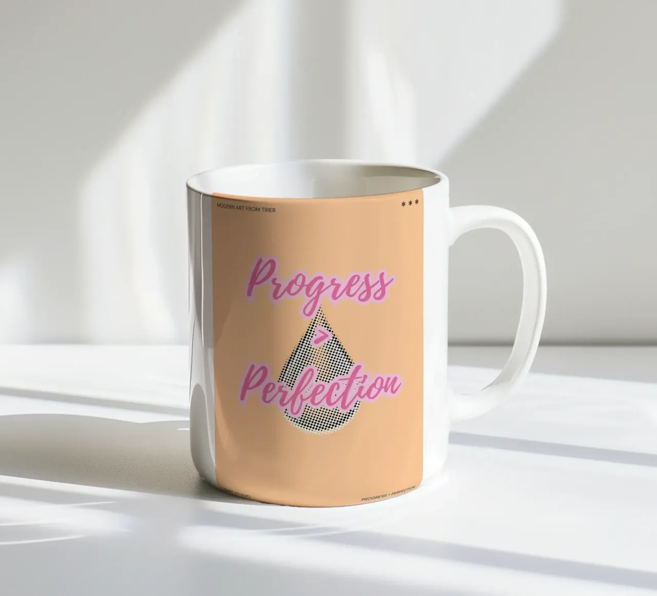 PROGRESS > PERFECTION tazza in ceramica da Einfach Uebel