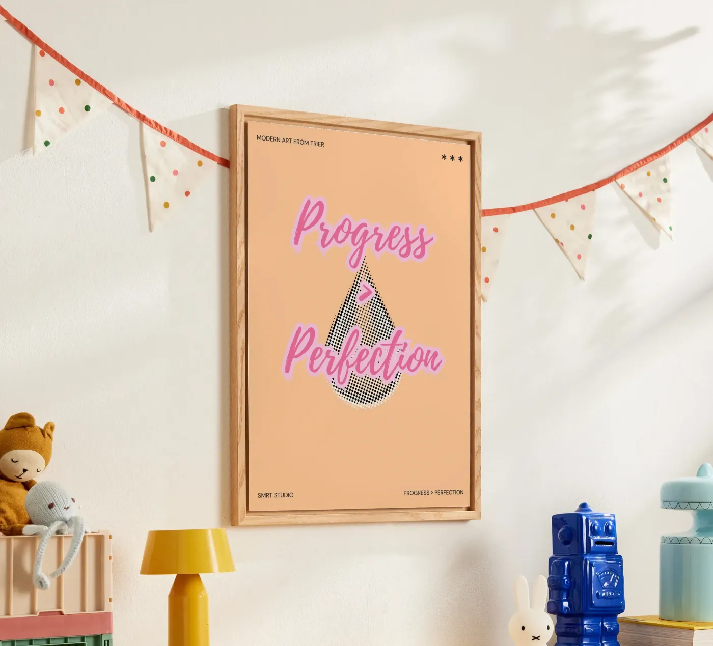 PROGRESS > PERFECTION Acryl-Glas von SMRT STUDIO