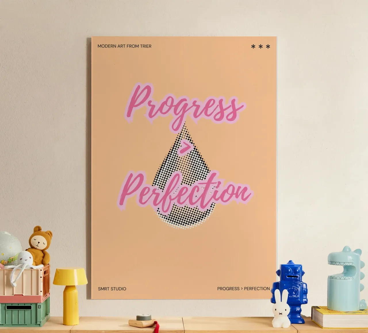 PROGRESS > PERFECTION acryl van Einfach Uebel