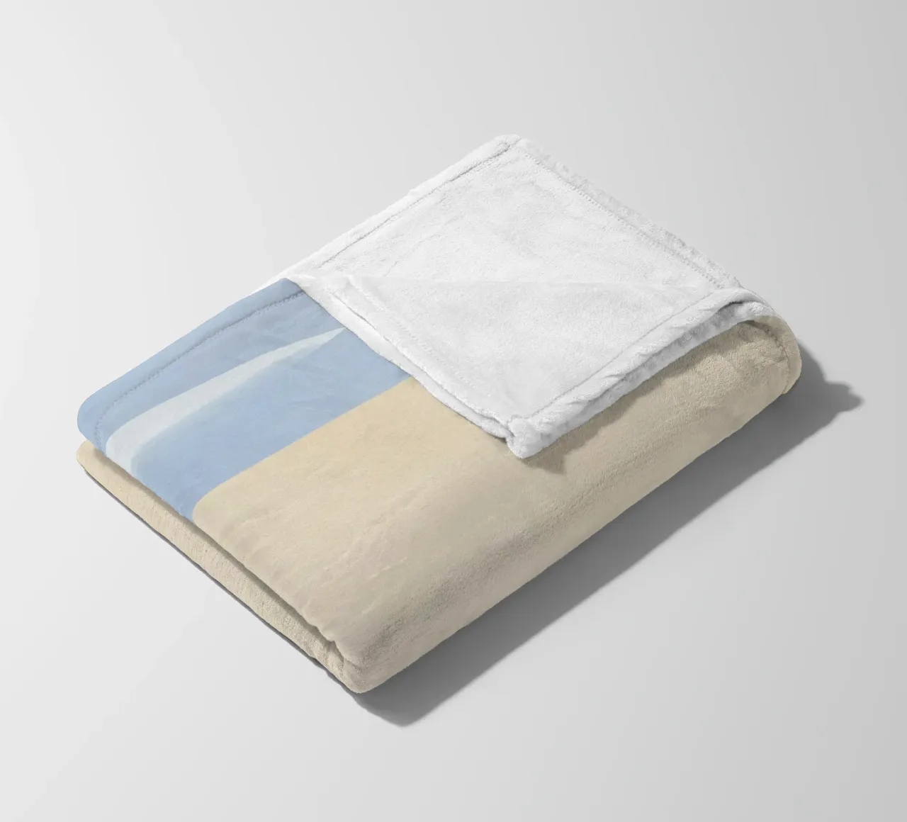 Sandy beach fleece blanket by Little Dean