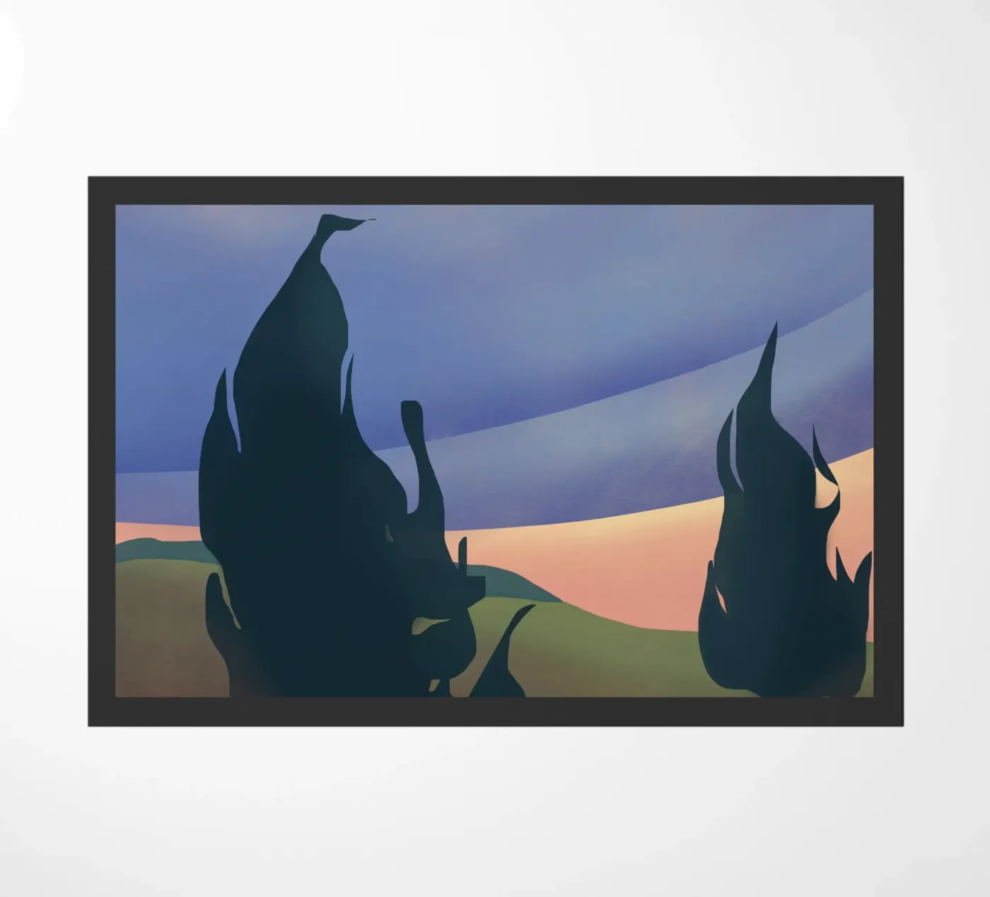 Dusk wind doormat by Little Dean