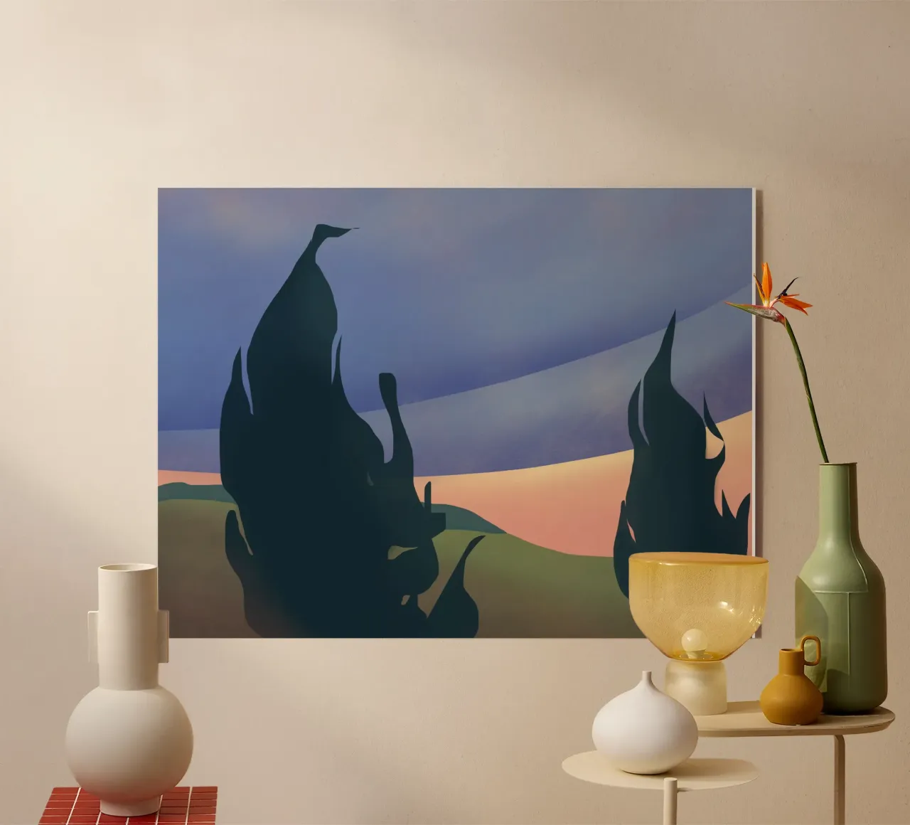 Schemering wind acryl van Little Dean