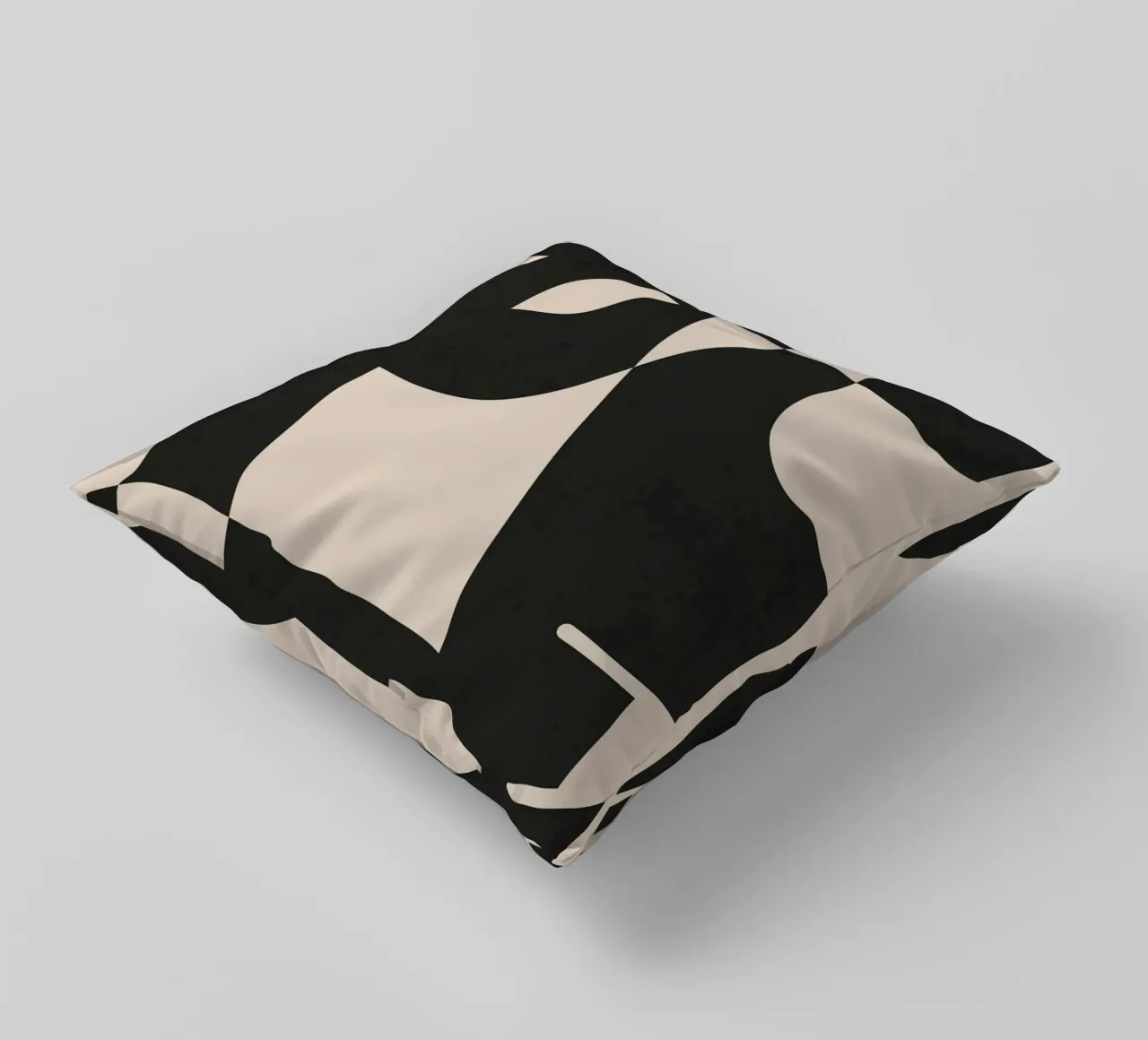 Modern Black And White Abstract Art 1 cuscino da cityart