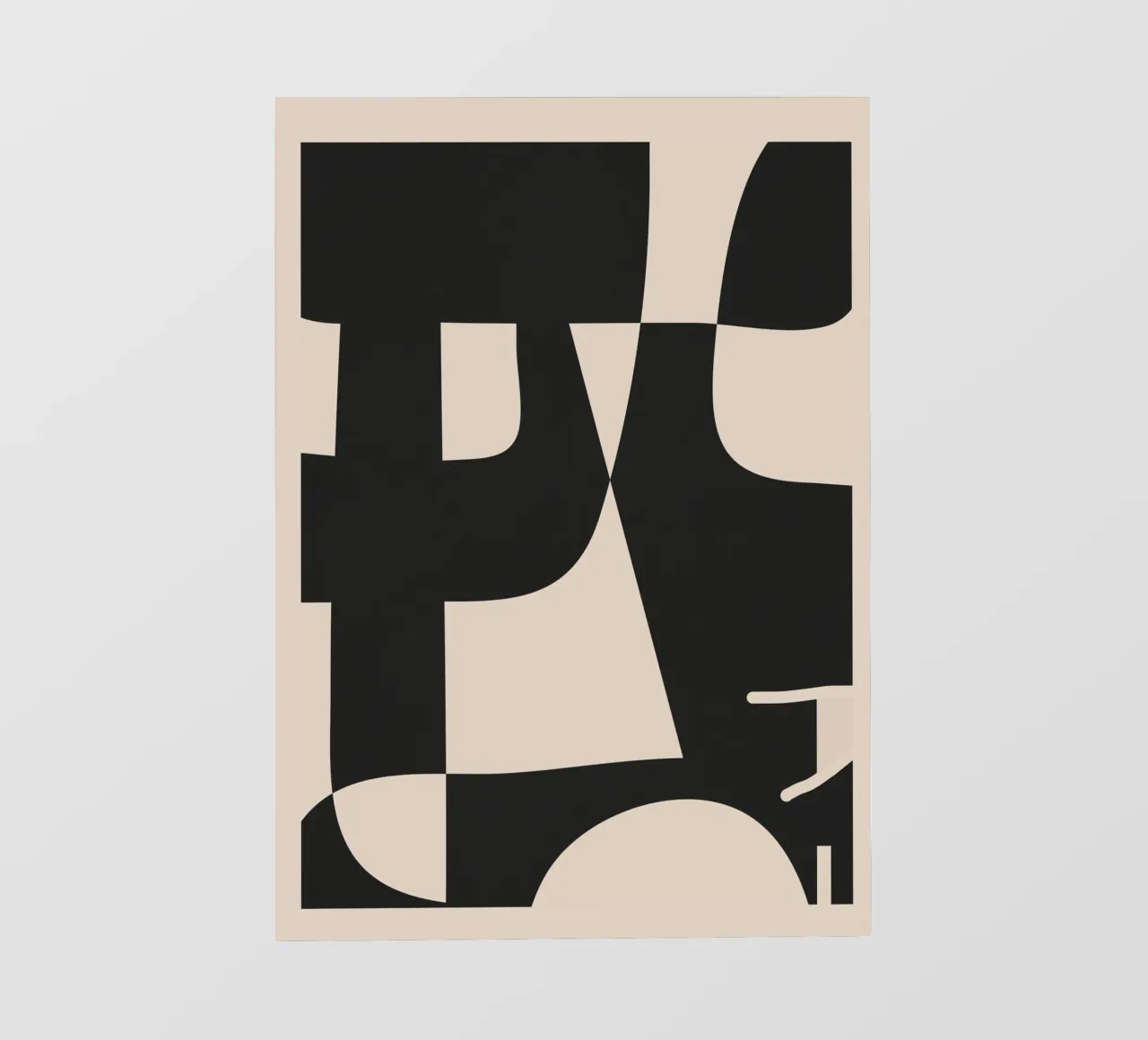 Modern Black And White Abstract Art 1 papel para pared de cityart