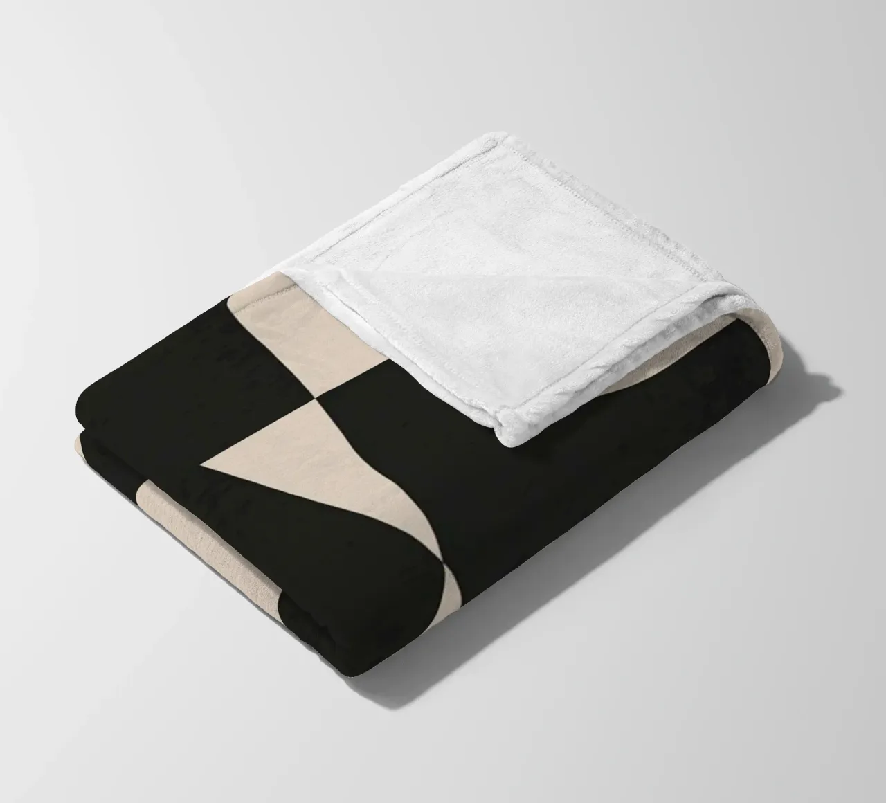 Modern Black And White Abstract Art 1 coperta in pile da cityart