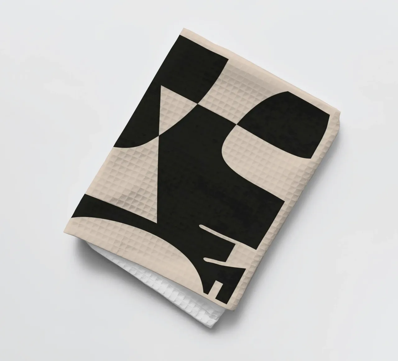 Modern Black And White Abstract Art 1 torchon de cityart