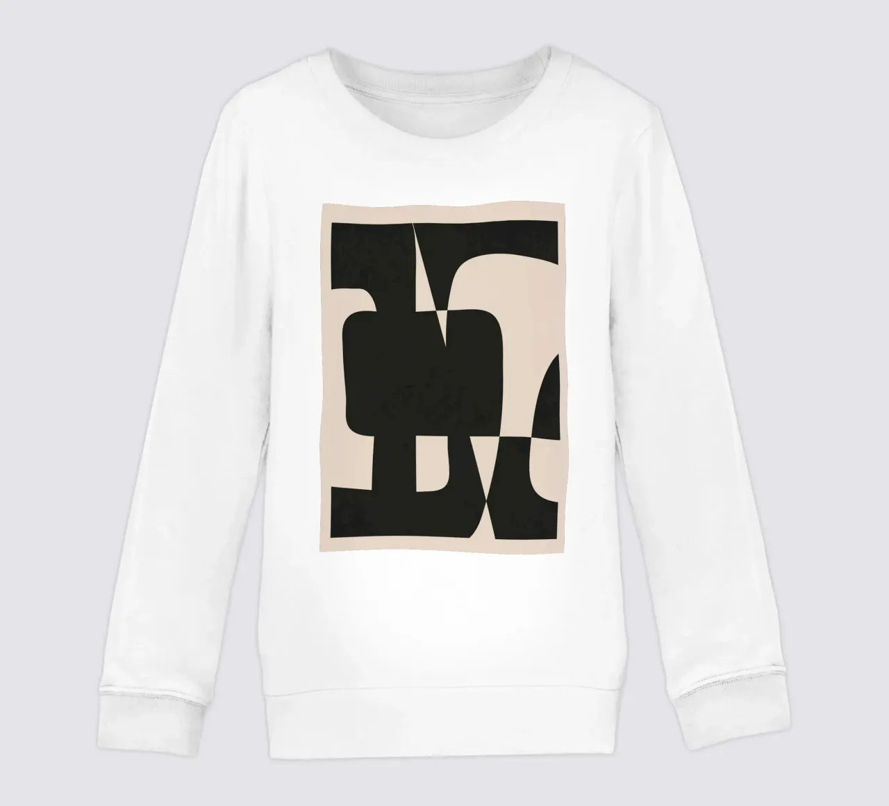 Modern Black And White Abstract Art 5 felpa bambino da cityart