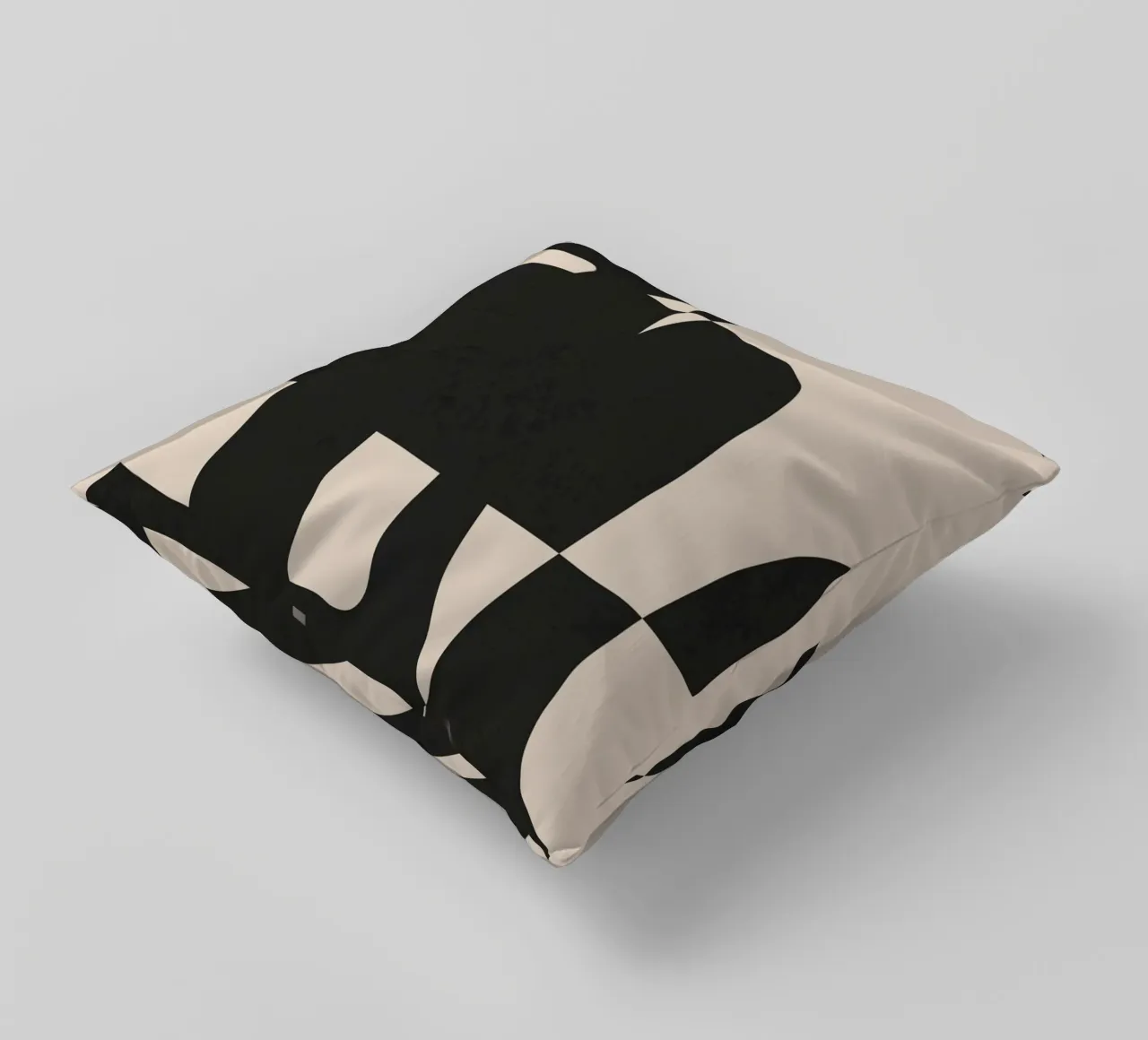Modern Black And White Abstract Art 5 cuscino da cityart