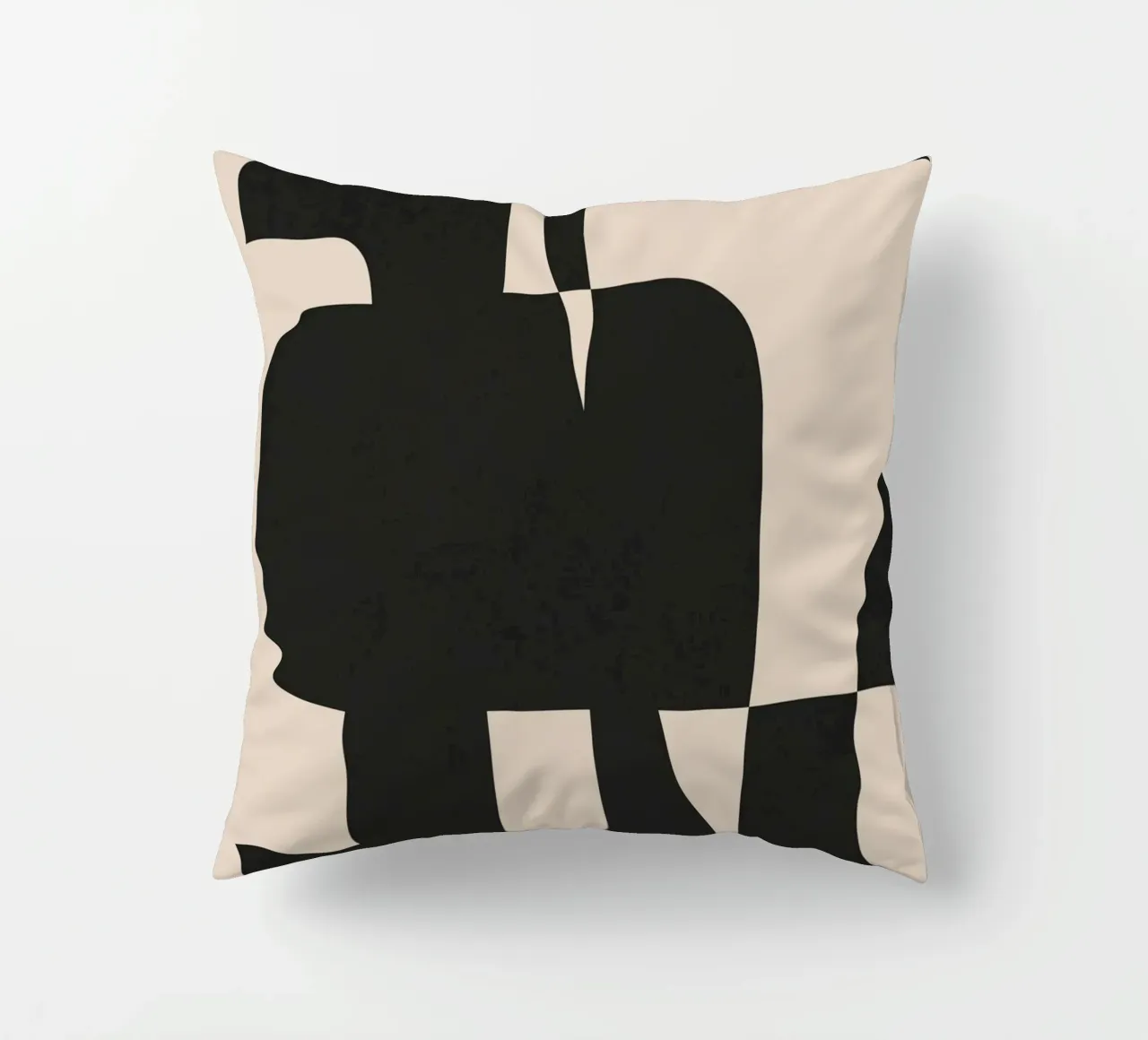 Modern Black And White Abstract Art 5 cuscino da cityart
