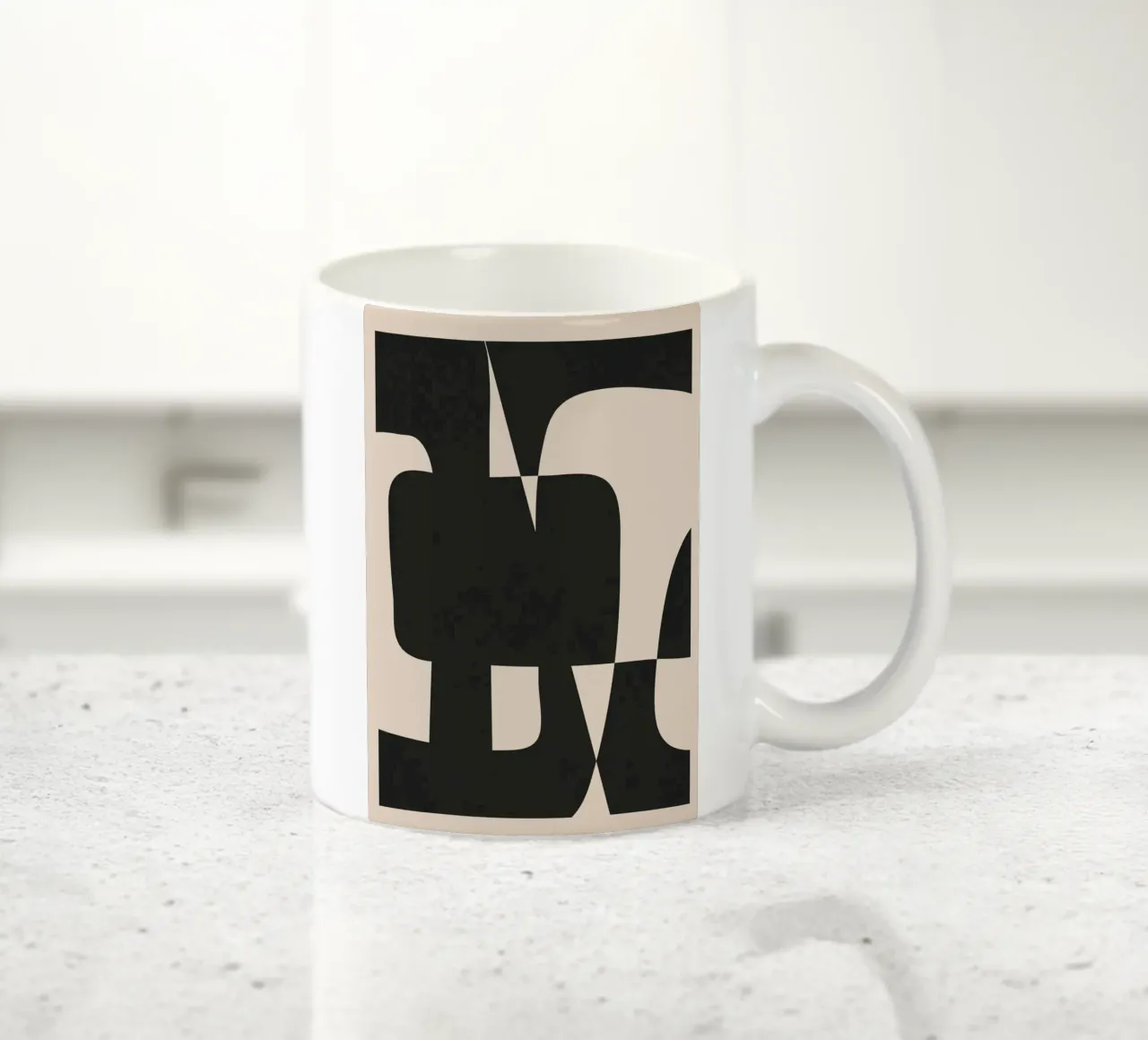 Modern Black And White Abstract Art 5 tazza in ceramica da cityart