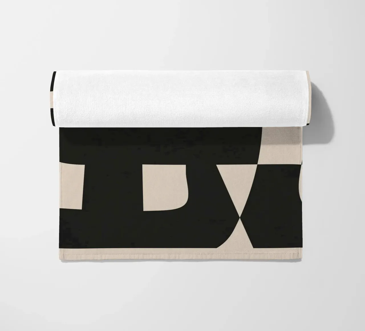 Modern Black And White Abstract Art 5 telo mare da cityart