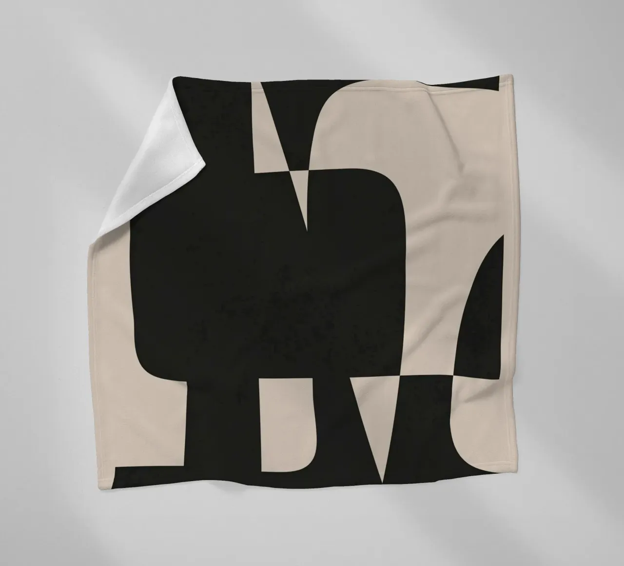 Modern Black And White Abstract Art 5 fleece blanket by cityart