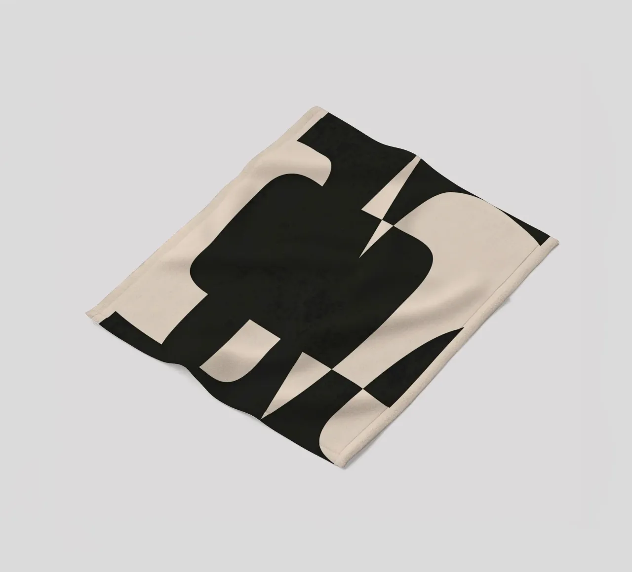 Modern Black And White Abstract Art 5 fleece blanket by cityart