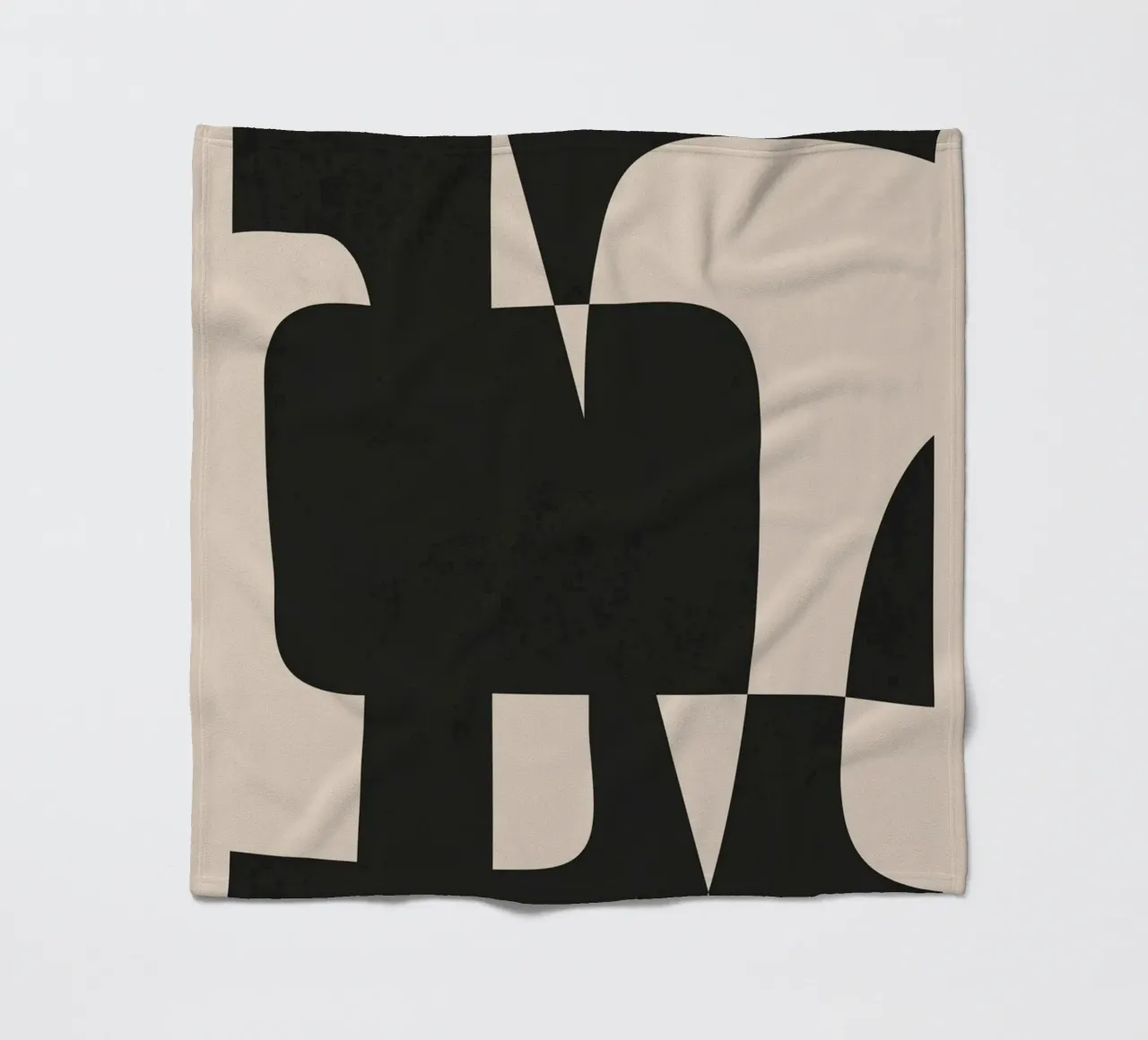 Modern Black And White Abstract Art 5 fleece blanket by cityart
