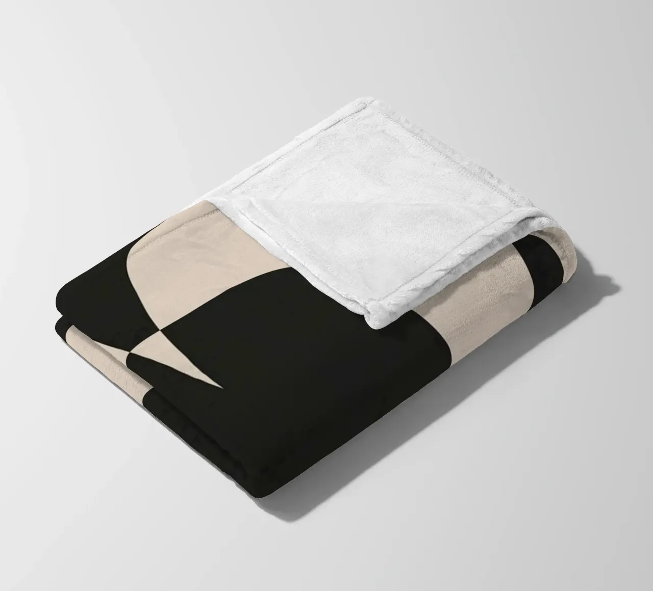 Modern Black And White Abstract Art 5 fleece blanket by cityart