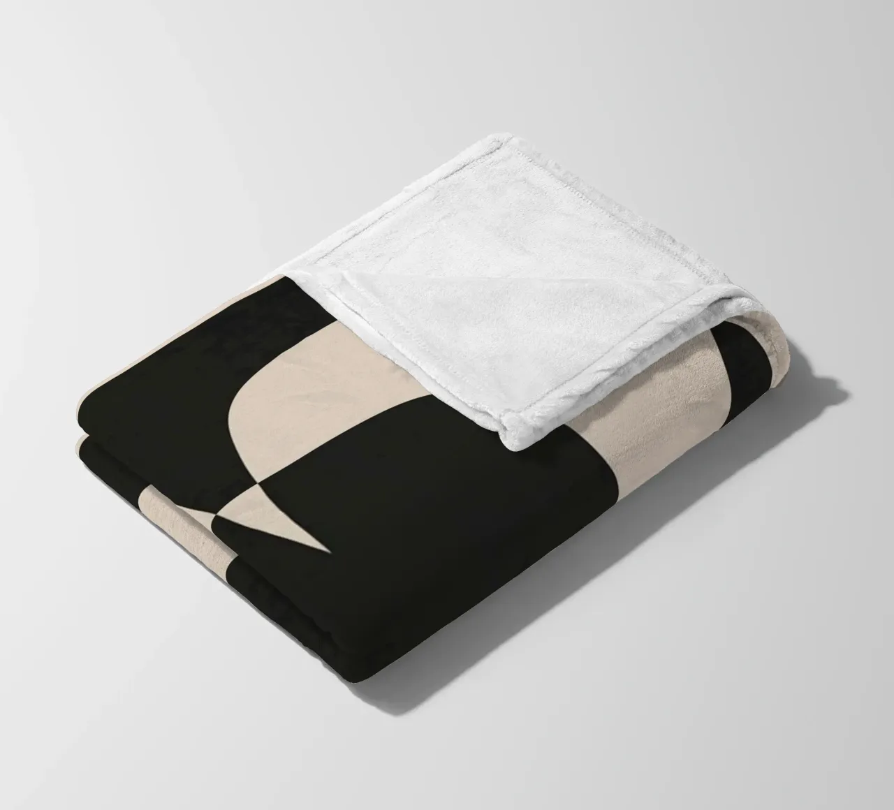 Modern Black And White Abstract Art 5 fleece blanket by cityart