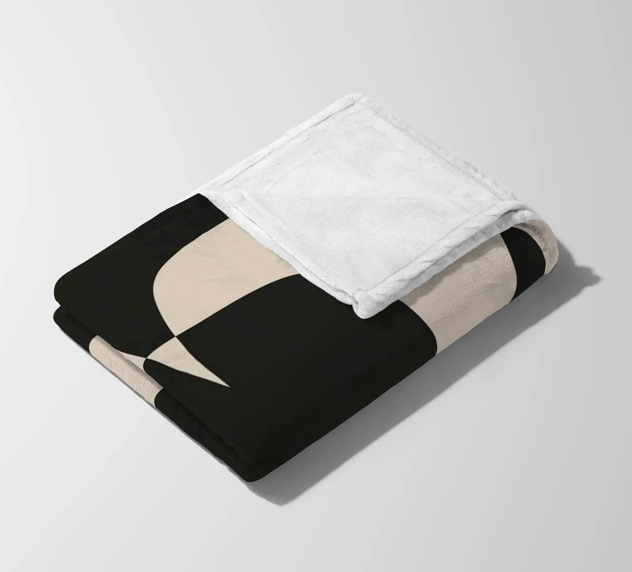 Modern Black And White Abstract Art 5 fleece blanket by cityart