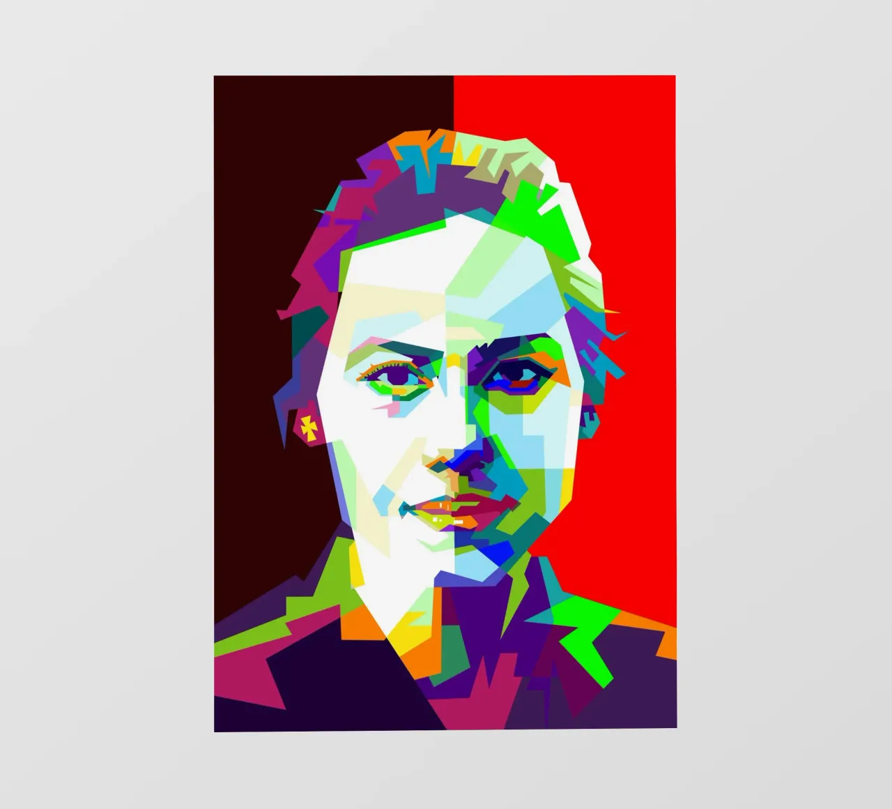 Mooie Javaanse Vrouw Kunst WPAP pvc-zeil van Artkreator