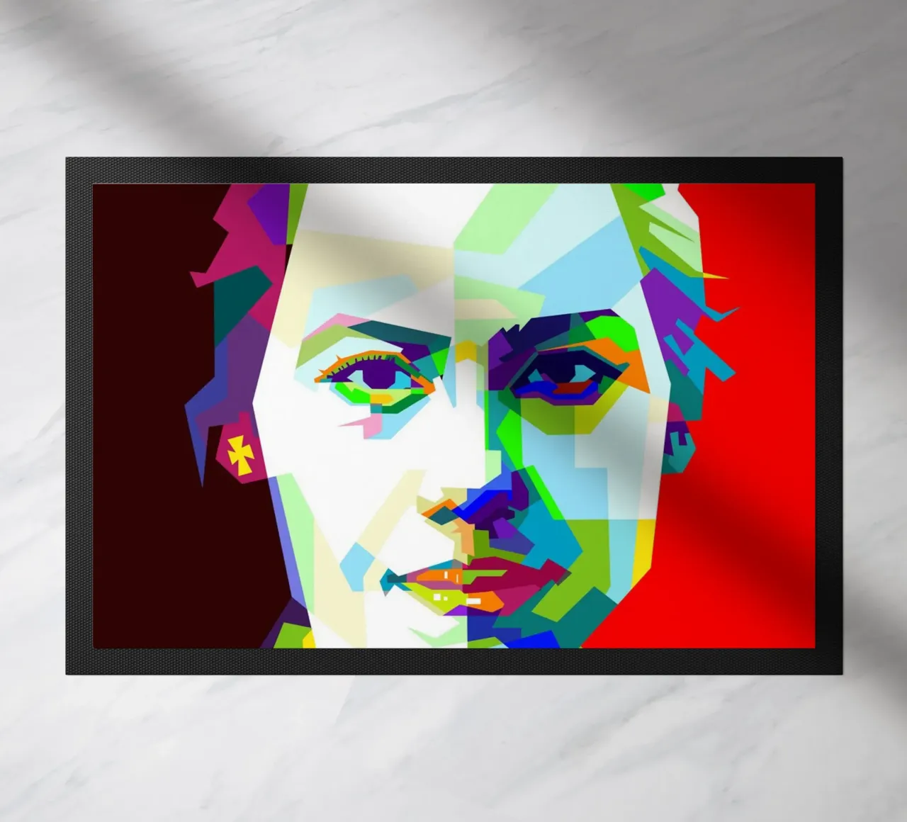 Mooie Javaanse Vrouw Kunst WPAP deurmat van Artkreator